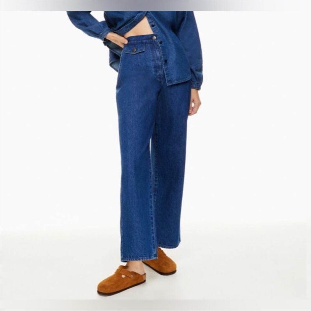 Wilfred Free Aritzia Range Jean Dark Indigo Jeans Wide Leg Size 2